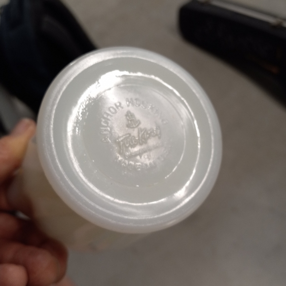 Vintage Anchor Hocking Fire King White Milk Glass Creamer Swirl - Picture 6 of 14